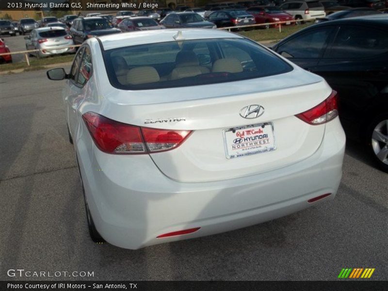 Shimmering White / Beige 2013 Hyundai Elantra GLS