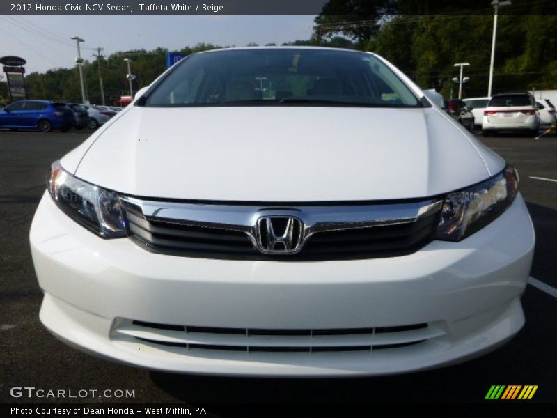 Taffeta White / Beige 2012 Honda Civic NGV Sedan