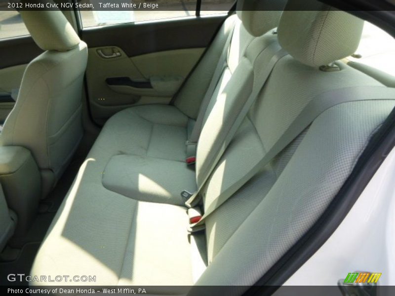 Taffeta White / Beige 2012 Honda Civic NGV Sedan