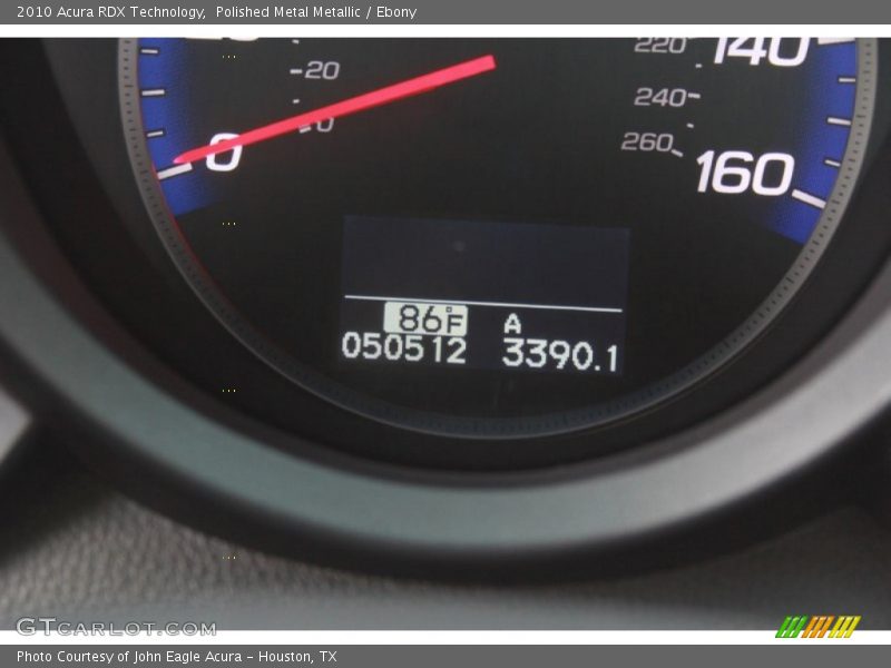 Polished Metal Metallic / Ebony 2010 Acura RDX Technology