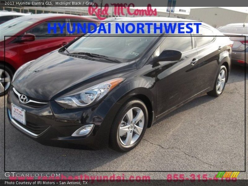 Midnight Black / Gray 2013 Hyundai Elantra GLS