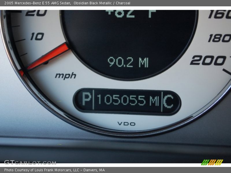 Obsidian Black Metallic / Charcoal 2005 Mercedes-Benz E 55 AMG Sedan