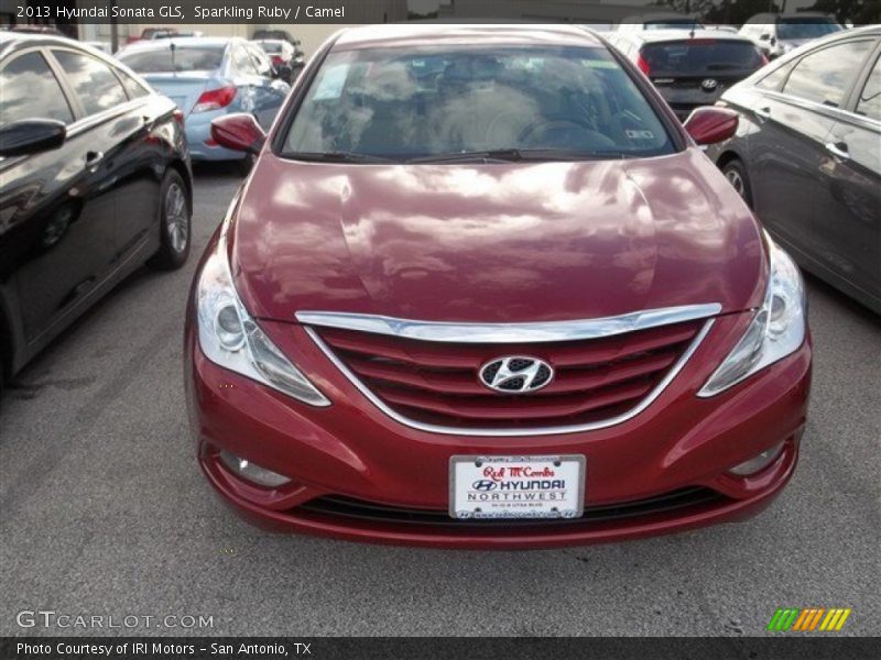 Sparkling Ruby / Camel 2013 Hyundai Sonata GLS