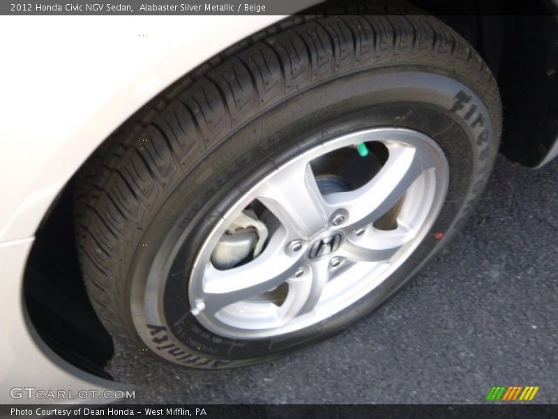 Alabaster Silver Metallic / Beige 2012 Honda Civic NGV Sedan