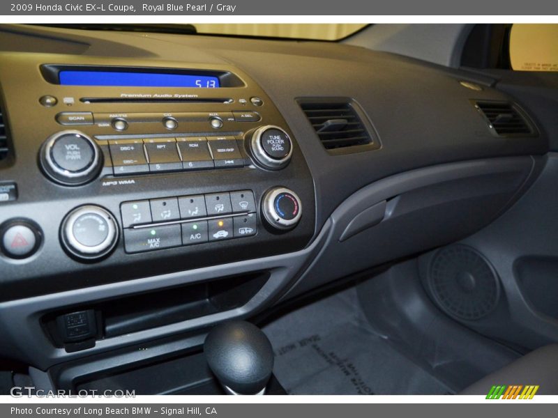 Royal Blue Pearl / Gray 2009 Honda Civic EX-L Coupe