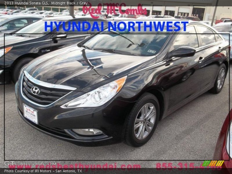 Midnight Black / Gray 2013 Hyundai Sonata GLS