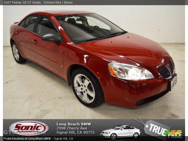 Crimson Red / Ebony 2007 Pontiac G6 GT Sedan