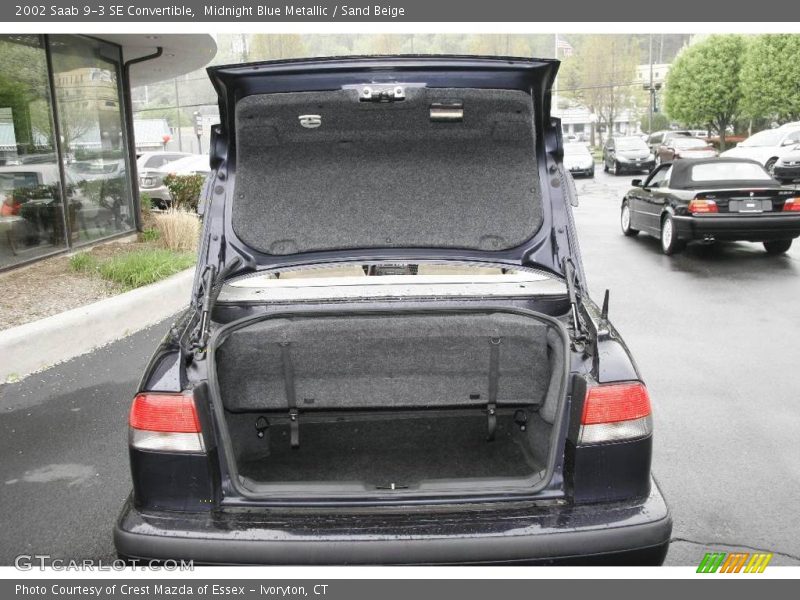 Midnight Blue Metallic / Sand Beige 2002 Saab 9-3 SE Convertible