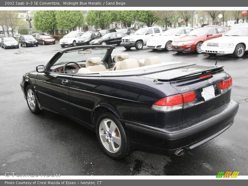 Midnight Blue Metallic / Sand Beige 2002 Saab 9-3 SE Convertible