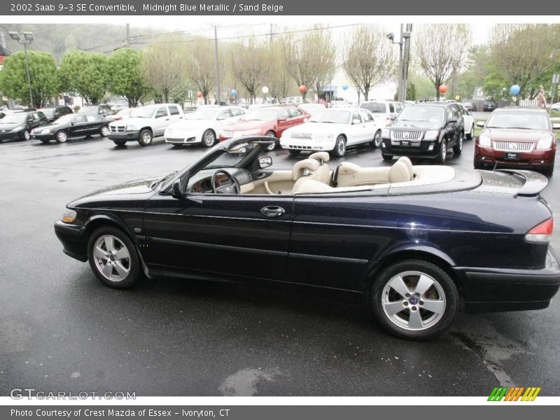 Midnight Blue Metallic / Sand Beige 2002 Saab 9-3 SE Convertible