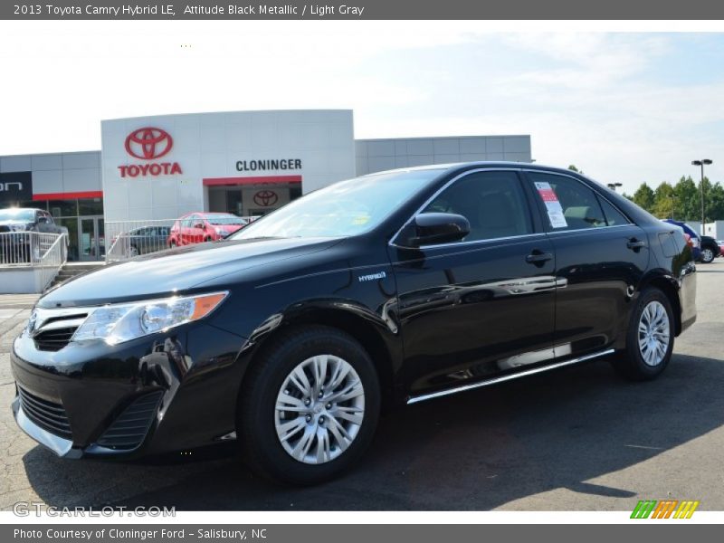Attitude Black Metallic / Light Gray 2013 Toyota Camry Hybrid LE