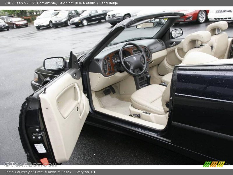 Midnight Blue Metallic / Sand Beige 2002 Saab 9-3 SE Convertible