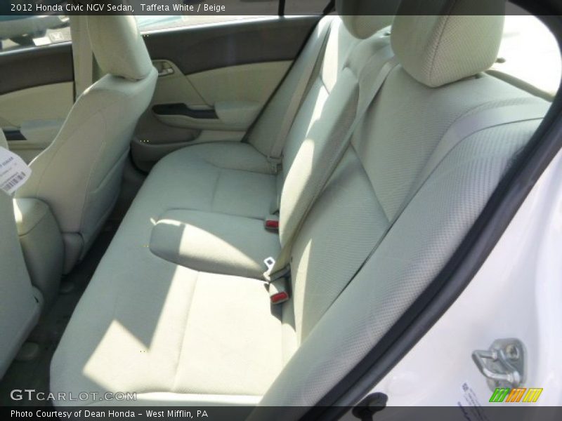 Taffeta White / Beige 2012 Honda Civic NGV Sedan