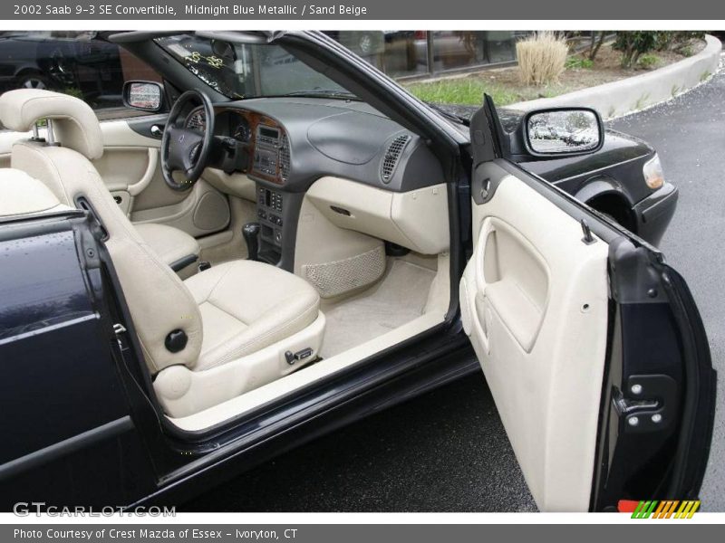 Midnight Blue Metallic / Sand Beige 2002 Saab 9-3 SE Convertible