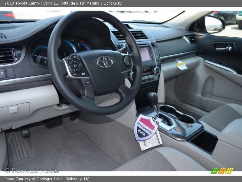 Attitude Black Metallic / Light Gray 2013 Toyota Camry Hybrid LE