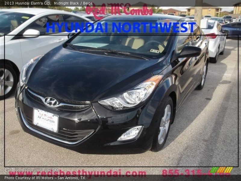 Midnight Black / Beige 2013 Hyundai Elantra GLS