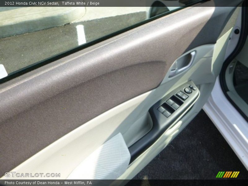 Taffeta White / Beige 2012 Honda Civic NGV Sedan