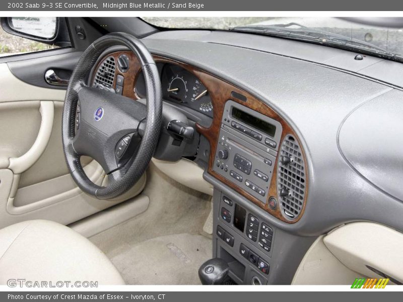 Midnight Blue Metallic / Sand Beige 2002 Saab 9-3 SE Convertible