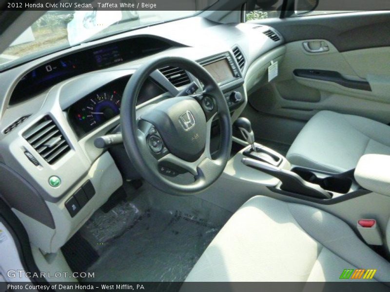 Beige Interior - 2012 Civic NGV Sedan 