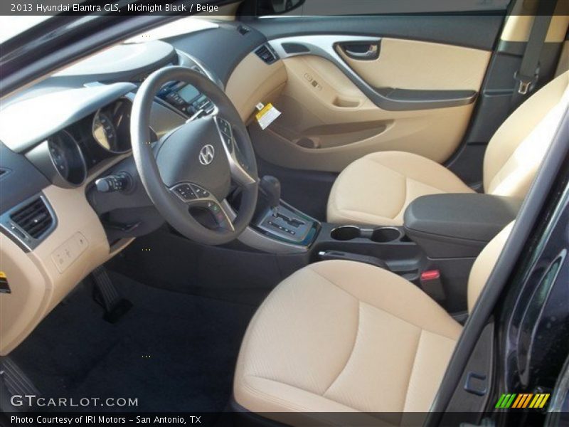 Midnight Black / Beige 2013 Hyundai Elantra GLS