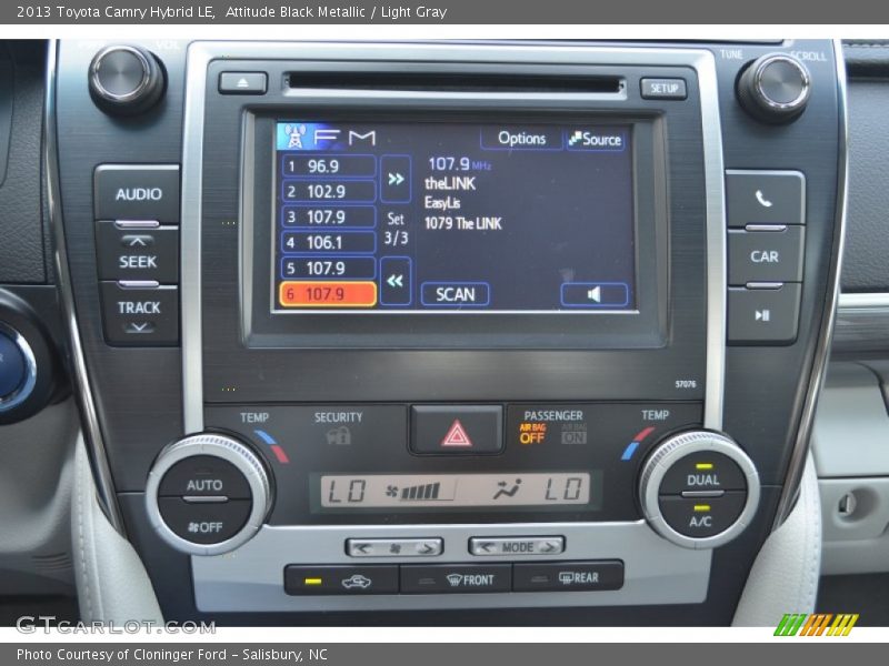 Attitude Black Metallic / Light Gray 2013 Toyota Camry Hybrid LE