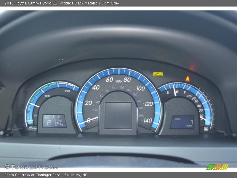 Attitude Black Metallic / Light Gray 2013 Toyota Camry Hybrid LE