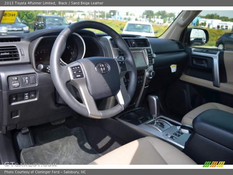 Black / Sand Beige Leather 2013 Toyota 4Runner Limited