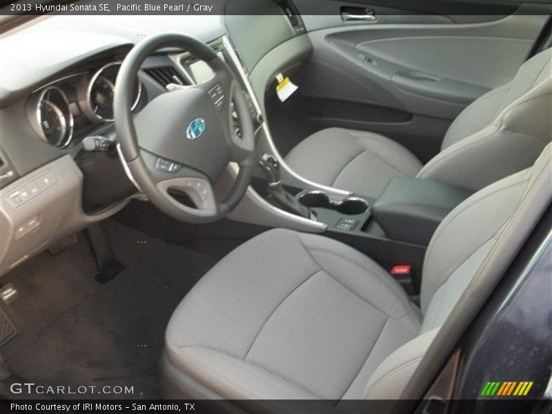 Pacific Blue Pearl / Gray 2013 Hyundai Sonata SE