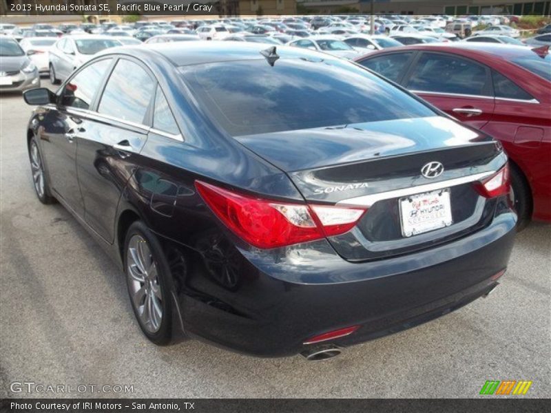 Pacific Blue Pearl / Gray 2013 Hyundai Sonata SE