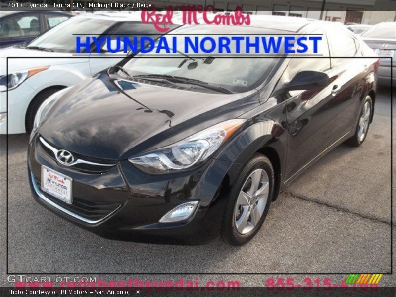Midnight Black / Beige 2013 Hyundai Elantra GLS
