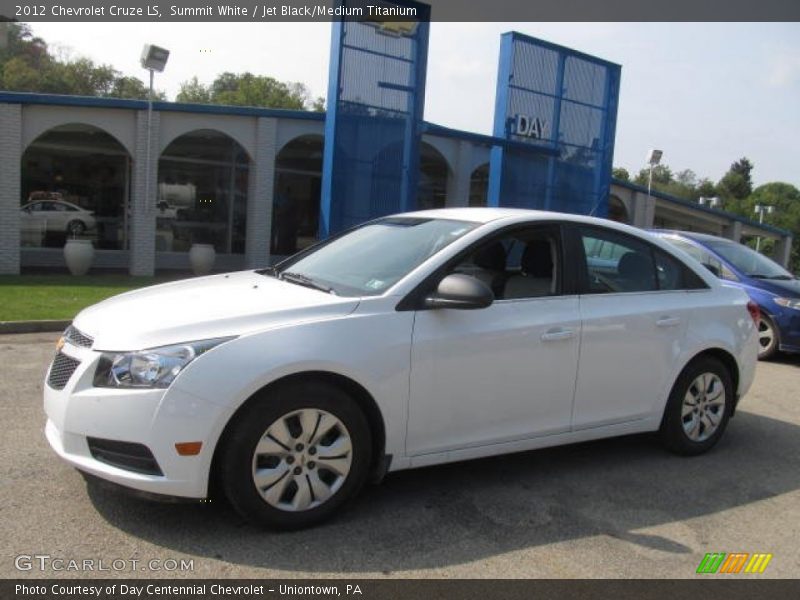 Summit White / Jet Black/Medium Titanium 2012 Chevrolet Cruze LS