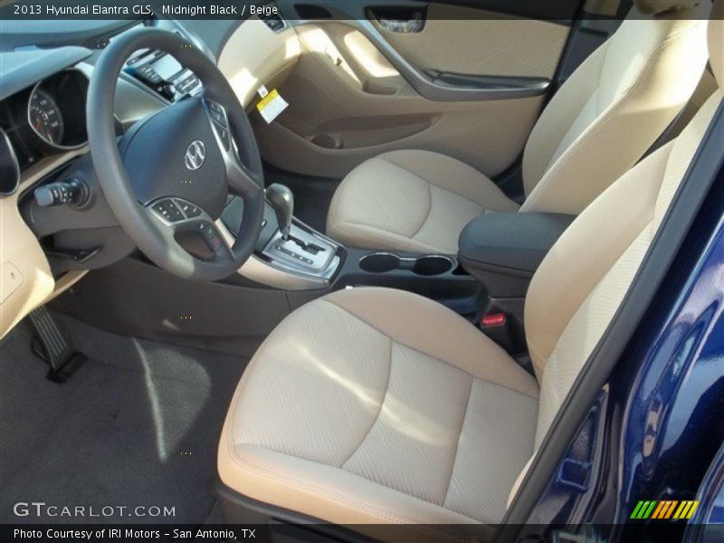 Midnight Black / Beige 2013 Hyundai Elantra GLS