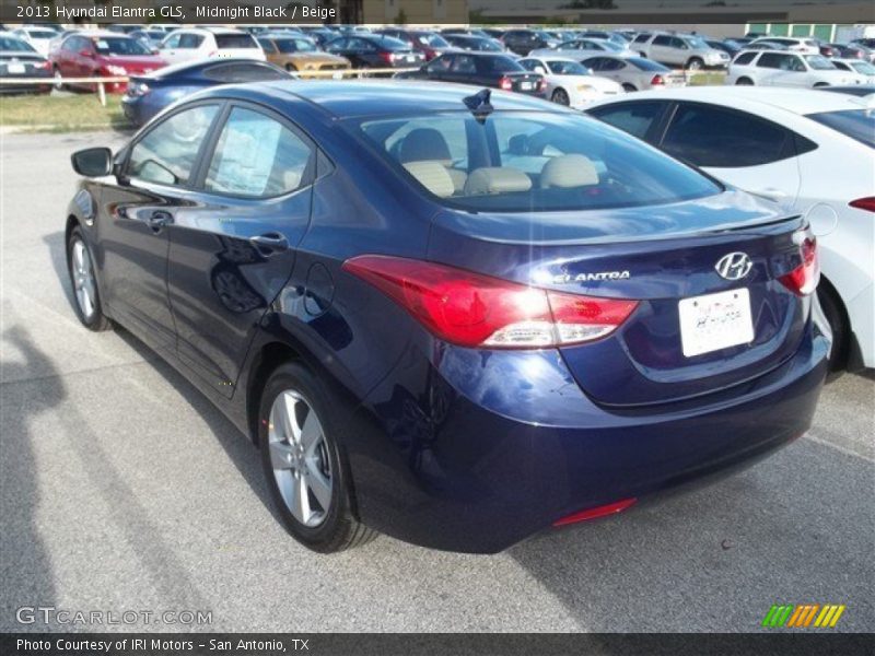 Midnight Black / Beige 2013 Hyundai Elantra GLS
