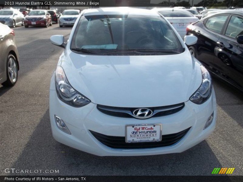 Shimmering White / Beige 2013 Hyundai Elantra GLS