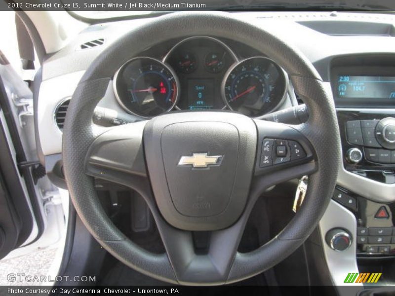 Summit White / Jet Black/Medium Titanium 2012 Chevrolet Cruze LS