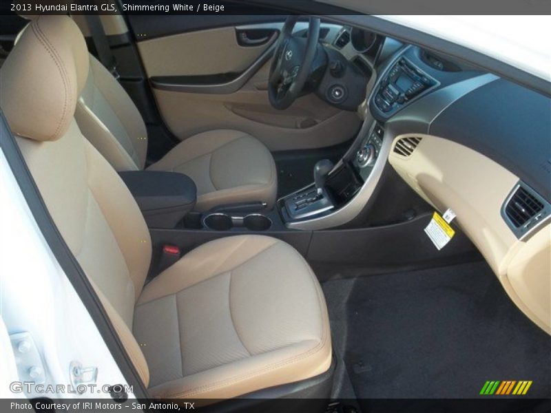 Shimmering White / Beige 2013 Hyundai Elantra GLS