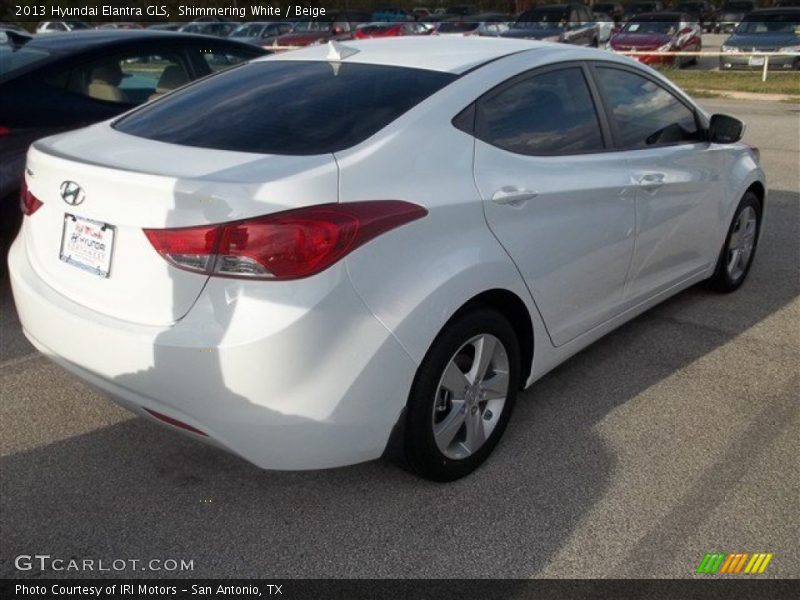 Shimmering White / Beige 2013 Hyundai Elantra GLS