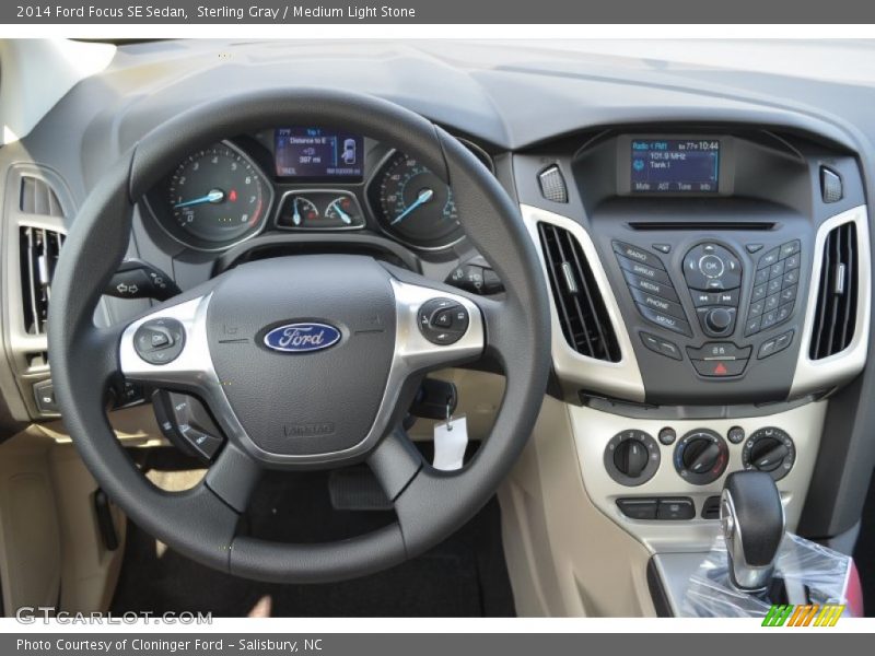 Sterling Gray / Medium Light Stone 2014 Ford Focus SE Sedan