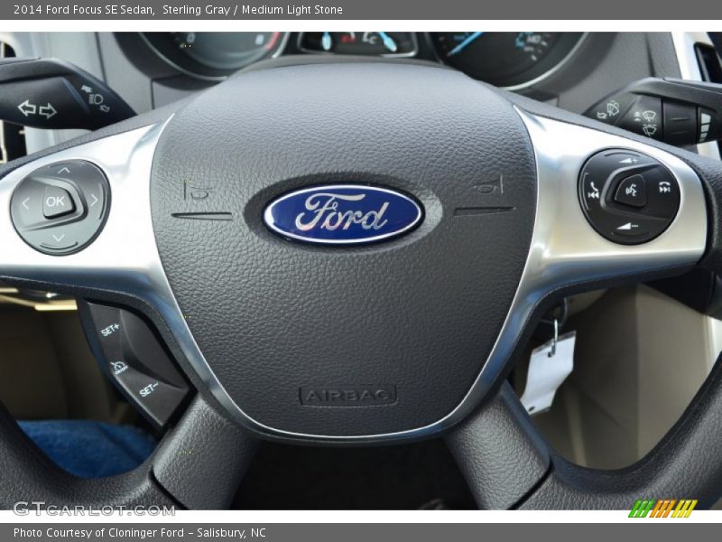 Sterling Gray / Medium Light Stone 2014 Ford Focus SE Sedan