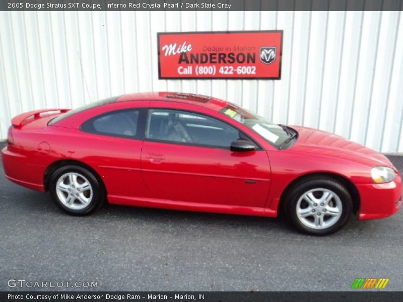 Inferno Red Crystal Pearl / Dark Slate Gray 2005 Dodge Stratus SXT Coupe