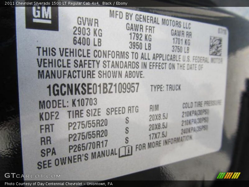 Black / Ebony 2011 Chevrolet Silverado 1500 LT Regular Cab 4x4