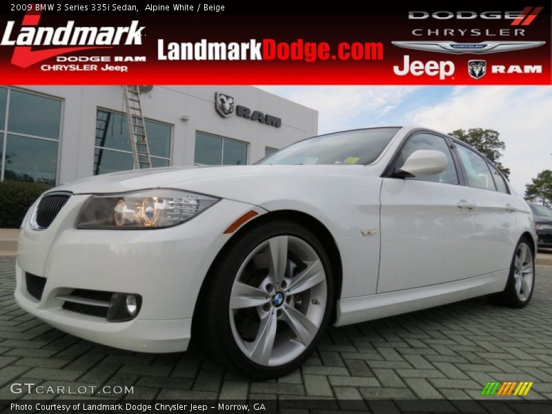 Alpine White / Beige 2009 BMW 3 Series 335i Sedan