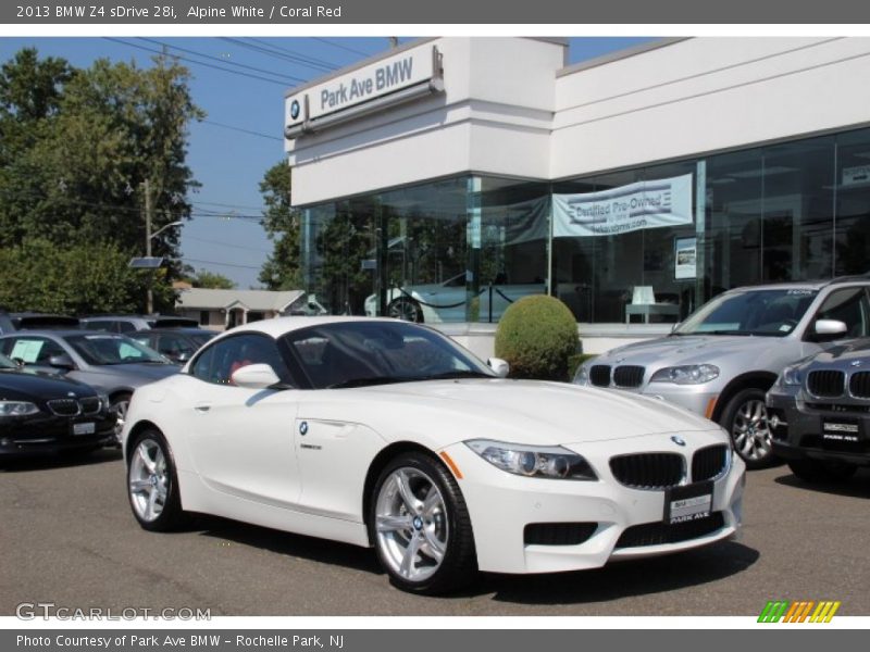 Alpine White / Coral Red 2013 BMW Z4 sDrive 28i