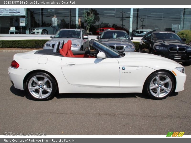 Alpine White / Coral Red 2013 BMW Z4 sDrive 28i