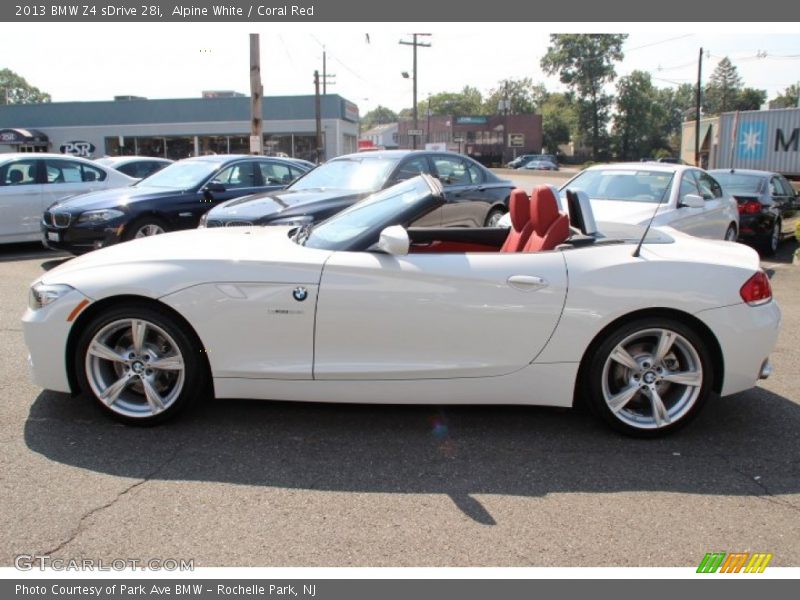 Alpine White / Coral Red 2013 BMW Z4 sDrive 28i