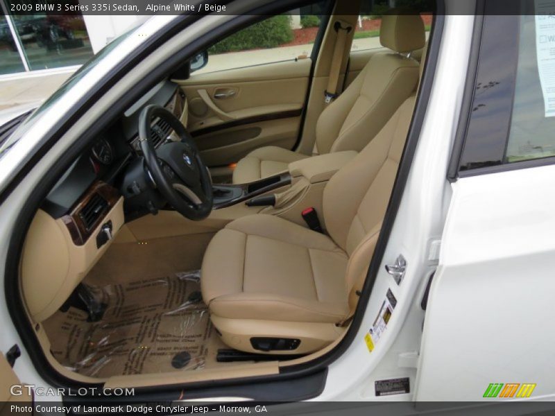 Alpine White / Beige 2009 BMW 3 Series 335i Sedan