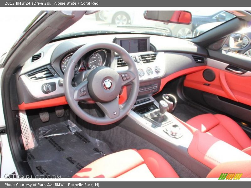 Alpine White / Coral Red 2013 BMW Z4 sDrive 28i