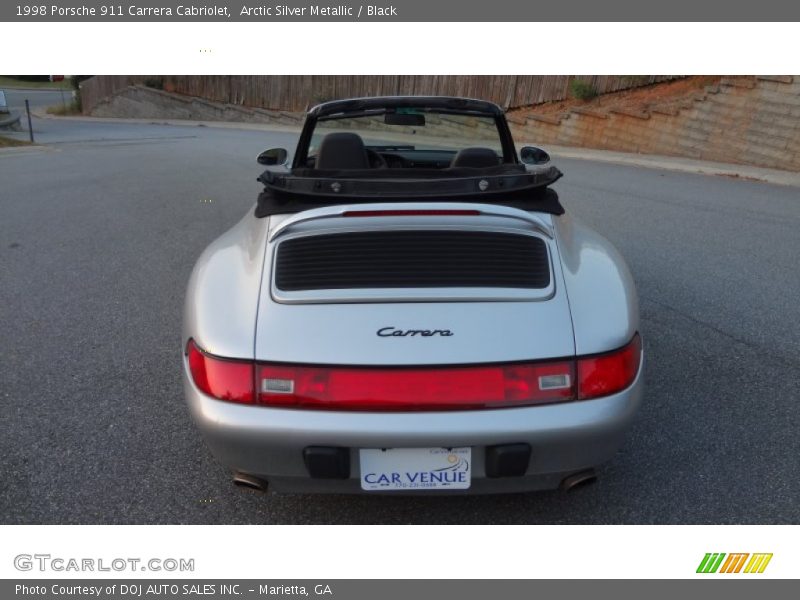 Arctic Silver Metallic / Black 1998 Porsche 911 Carrera Cabriolet