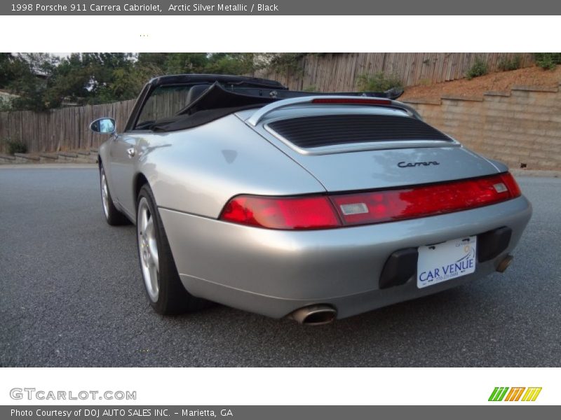 Arctic Silver Metallic / Black 1998 Porsche 911 Carrera Cabriolet