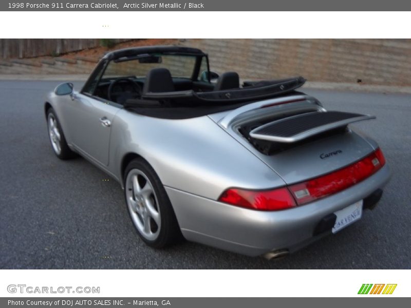 Arctic Silver Metallic / Black 1998 Porsche 911 Carrera Cabriolet